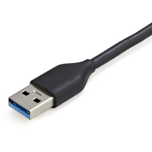 StarTechcom 4 Port USB 30 Hub 4x USB-A 5Gbps LaptopDesktop USB Type-A Hub USB Bus Powered 28cm Long Cable with Cable Management HB30AM4AB