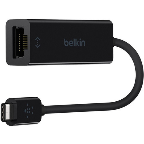 Belkin Gigabit Ethernet Card - USB Type C - 1 Ports - 1 - Twisted Pair - 101001000Base-T - Portable B2B145-BLK