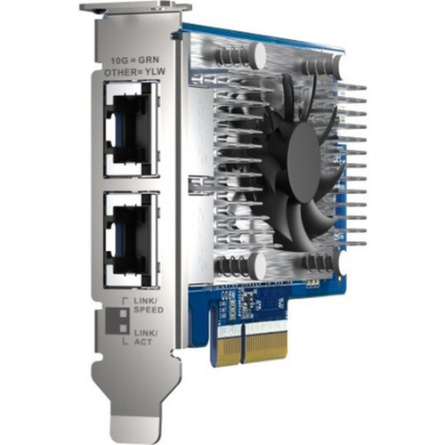 QNAP QXG-10G2T-X710 10Gigabit Ethernet Card - PCI Express 30 x4 - 2 Ports - 2 - Twisted Pair - 10GBase-T - Plug-in Card QXG-10G2T-X710