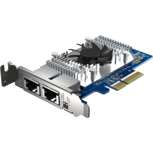 QNAP QXG-10G2T-X710 10Gigabit Ethernet Card - PCI Express 30 x4 - 2 Ports - 2 - Twisted Pair - 10GBase-T - Plug-in Card QXG-10G2T-X710