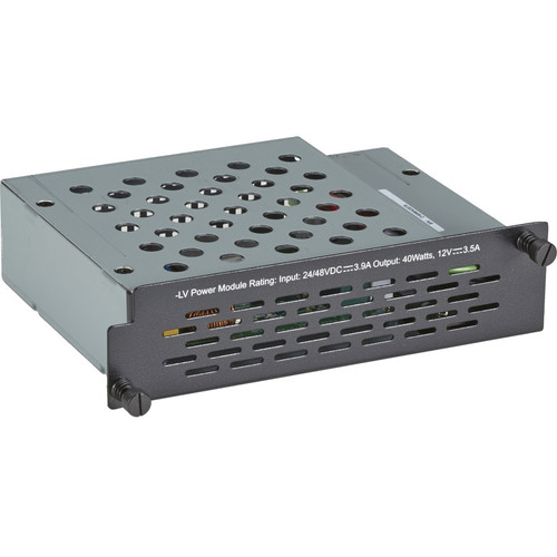 Black Box IND ENET Switch PWR Supply - Power Supply - 4-Slot, 44W, 20-72VDC, Low-Voltage (Fleet Network)