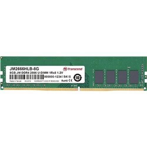 Transcend JetRAM 8GB DDR4 SDRAM Memory Module - 8 GB (1 x 8GB) - DDR4-2666/PC4-21333 DDR4 SDRAM - 2666 MHz - CL19 - 1.20 V - - 288-pin (Fleet Network)