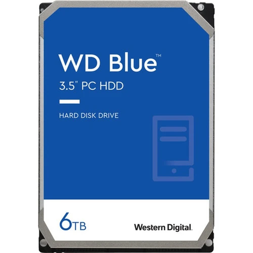Western Digital Blue WD60EZAZ 6 TB Hard Drive - 35 Internal - SATA SATA600 - Desktop PC Device Supported - 5400rpm - 2 Year WD60EZAZ