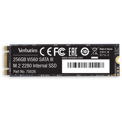 Verbatim Vi560 256 GB Solid State Drive - M2 2280 Internal - SATA SATA600 - Notebook Desktop PC Device Supported - 110 TB TBW - - 70026