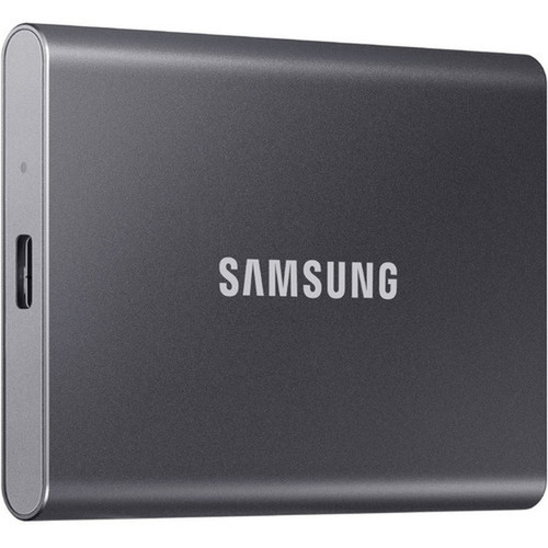 Samsung T7 MU-PC1T0TAM 1 TB Portable Solid State Drive - External - PCI Express NVMe - Titan Gray - Gaming Console Smartphone PC - MU-PC1T0TAM