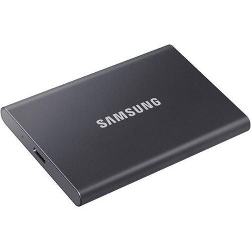 Samsung T7 MU-PC1T0TAM 1 TB Portable Solid State Drive - External - PCI Express NVMe - Titan Gray - Gaming Console Smartphone PC - MU-PC1T0TAM