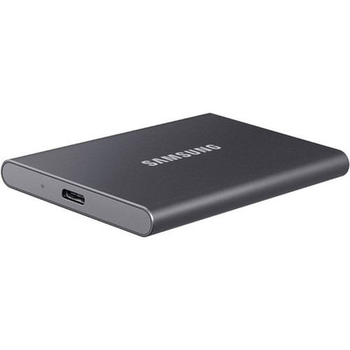 Samsung T7 MU-PC1T0TAM 1 TB Portable Solid State Drive - External - PCI Express NVMe - Titan Gray - Gaming Console Smartphone PC - MU-PC1T0TAM