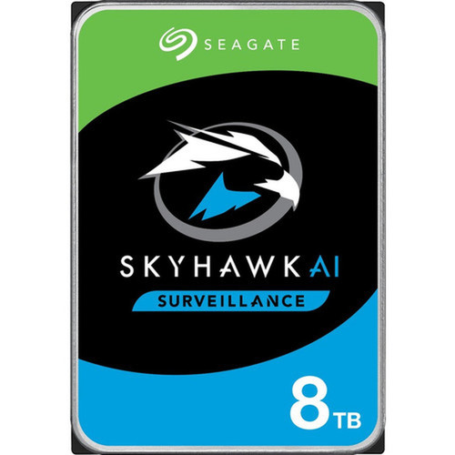 Seagate SkyHawk AI ST8000VE001 8 TB Hard Drive - 35 Internal - SATA SATA600 - Network Video Recorder Device Supported - 3 Year ST8000VE001