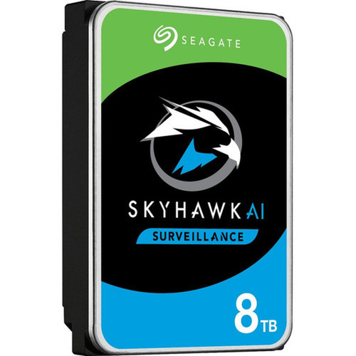 Seagate SkyHawk AI ST8000VE001 8 TB Hard Drive - 35 Internal - SATA SATA600 - Network Video Recorder Device Supported - 3 Year ST8000VE001