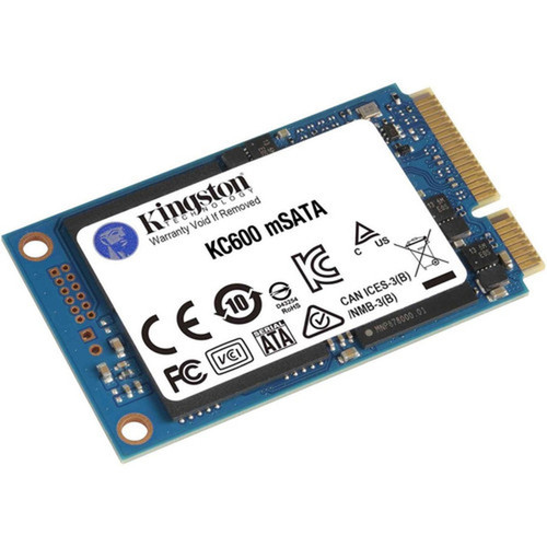 Kingston KC600 1 TB Solid State Drive - mSATA Internal - SATA SATA600 - Desktop PC Notebook Device Supported - 600 TB TBW - 550 - SKC600MS1024G
