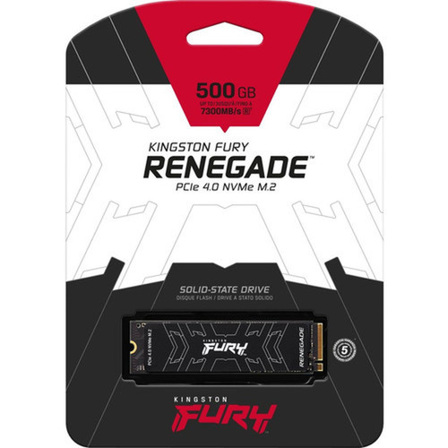 Kingston FURY Renegade 500 GB Solid State Drive - M2 2280 Internal - PCI Express NVMe PCI Express NVMe 40 x4 - Desktop PC Device SFYRS500G