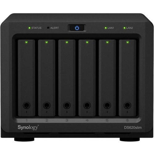 Synology DiskStation DS620slim SANNAS Storage System - Intel Celeron J3355 Dual-core 2 Core 2 GHz - 6 x HDD Supported - 30 TB HDD - DS620SLIM