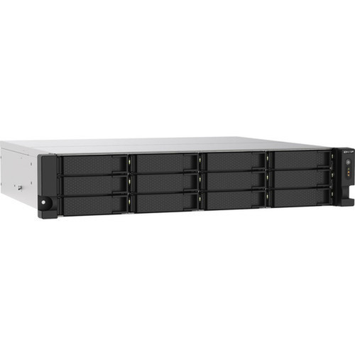 QNAP TS-1273AU-RP-8G SANNAS Storage System - AMD Ryzen V1500B Quad-core 4 Core 220 GHz - 12 x HDD Supported - 0 x HDD Installed - TS-1273AU-RP-8G-US