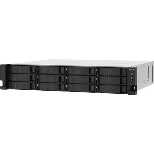 QNAP TS-1273AU-RP-8G SANNAS Storage System - AMD Ryzen V1500B Quad-core 4 Core 220 GHz - 12 x HDD Supported - 0 x HDD Installed - TS-1273AU-RP-8G-US