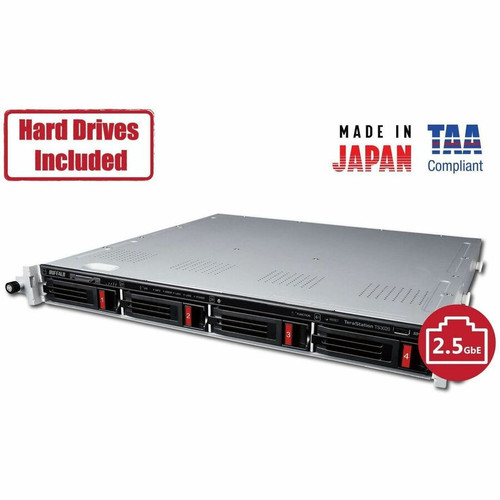 Buffalo TeraStation 3420RN Rackmount 32TB NAS Hard Drives Included (4 x 8TB, 4 Bay) - Annapurna Labs Alpine AL-214 Quad-core (4 Core) (Fleet Network)