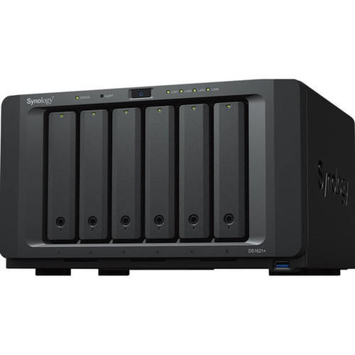 Synology DiskStation DS1621 SANNAS Storage System - AMD Ryzen V1500B Quad-core 4 Core 220 GHz - 6 x HDD Supported - 0 x HDD - 6 x DS1621