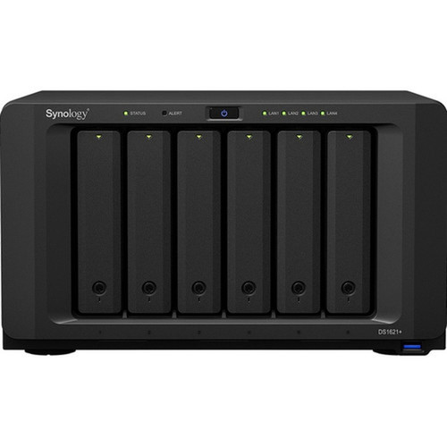 Synology DiskStation DS1621 SANNAS Storage System - AMD Ryzen V1500B Quad-core 4 Core 220 GHz - 6 x HDD Supported - 0 x HDD - 6 x DS1621