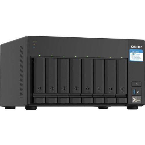 QNAP TS-832PX-4G SAN/NAS Storage System - Annapurna Labs Alpine AL-324 Quad-core (4 Core) 1.70 GHz - 8 x HDD Supported - 0 x HDD - 8 x (Fleet Network)