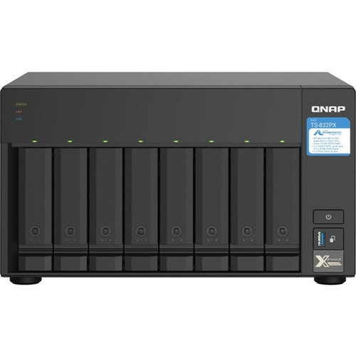 QNAP TS-832PX-4G SANNAS Storage System - Annapurna Labs Alpine AL-324 Quad-core 4 Core 170 GHz - 8 x HDD Supported - 0 x HDD - 8 x TS-832PX-4G-US