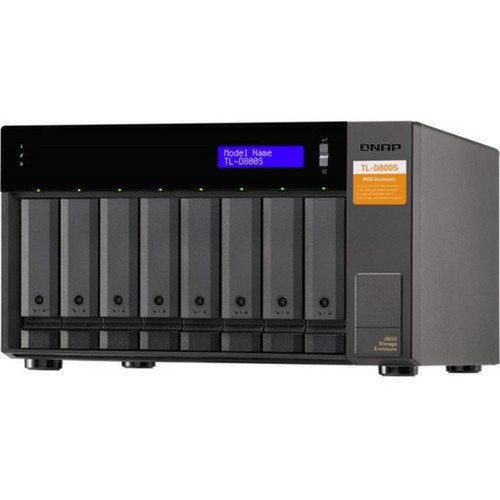 QNAP TL-D800S Drive Enclosure SATA600 - Mini-SAS Host Interface Tower - 8 x HDD Supported - 8 x SSD Supported - 8 x Total Bay - 8 x TL-D800S-US