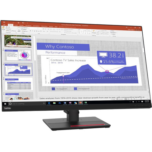 Lenovo ThinkVision T32p-20 31.5" 4K UHD LED LCD Monitor - 16:9 - Raven Black - 32" (812.80 mm) Class - In-plane Switching (IPS) - 3840 (Fleet Network)