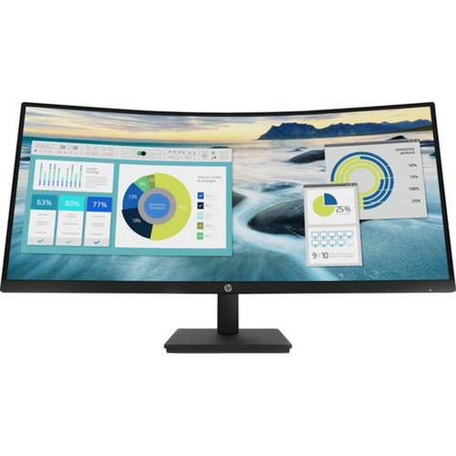 HP P34HC G4 34 WQHD Curved Screen Edge LED LCD Monitor - 219 - Black - 34 86360 mm Class - Vertical Alignment VA - 3440 x 1440 21Y56AAABA