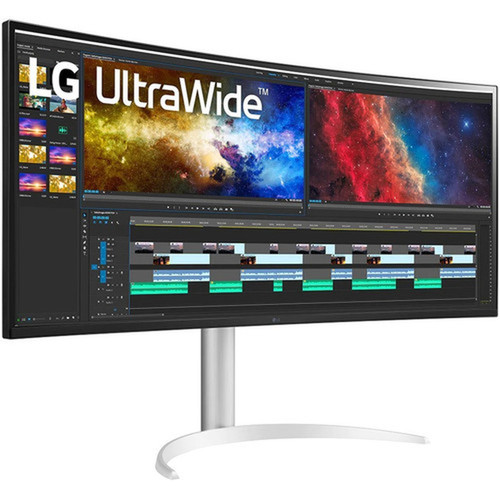 LG Ultrawide 38WP85C-W 375 UW-QHD Curved Screen LCD Monitor - 219 - Silver White - 3800 96520 mm Class - In-plane Switching 38WP85C-W
