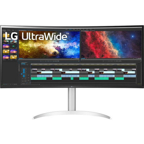 LG Ultrawide 38WP85C-W 375 UW-QHD Curved Screen LCD Monitor - 219 - Silver White - 3800 96520 mm Class - In-plane Switching 38WP85C-W