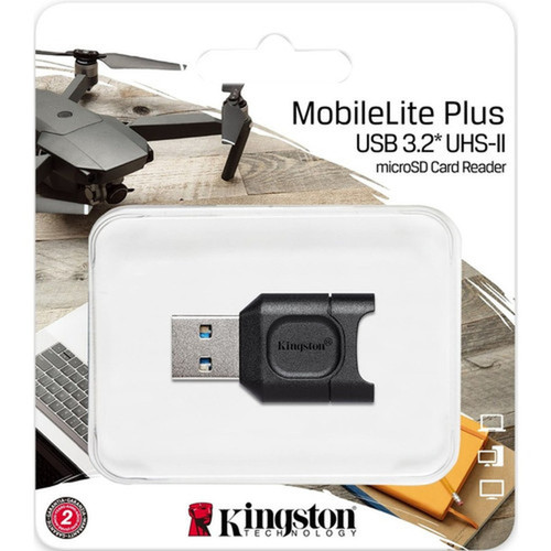 Kingston MobileLite Plus microSD Reader - microSD microSDXC microSD TransFlash microSDHC - USB 32 Gen 1 Type AExternal - 1 MLPM