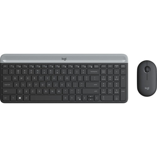 Logitech MK470 Slim Wireless Combo - USB Wireless RF USB Wireless RF Optical - 1000 dpi - 3 Button - Scroll Wheel - Symmetrical - AA 920-009437