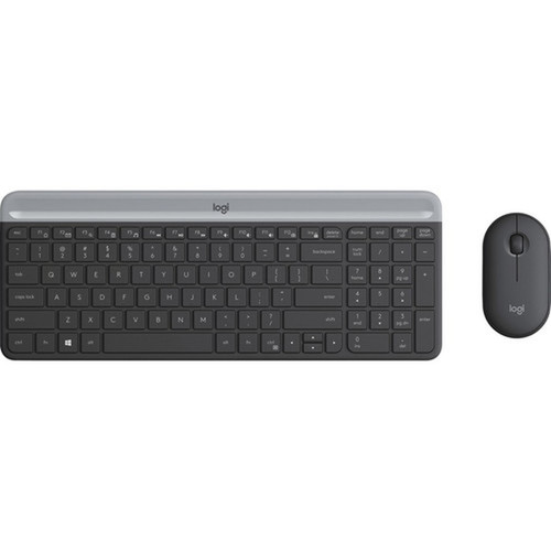 Logitech MK470 Slim Wireless Combo - USB Wireless RF USB Wireless RF Optical - 1000 dpi - 3 Button - Scroll Wheel - Symmetrical - AA 920-009437