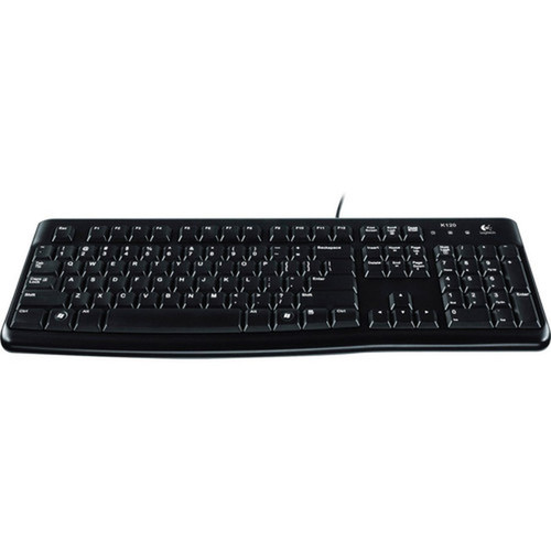 Logitech Slim Corded Keyboard - Cable Connectivity - USB Interface - English - Black 920-002478