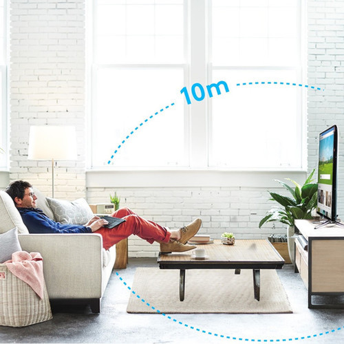 Logitech K400 Plus Touchpad Wireless Keyboard - Wireless Connectivity - USB Interface Mute Volume Up Volume Down Hot Keys - French 920-007119