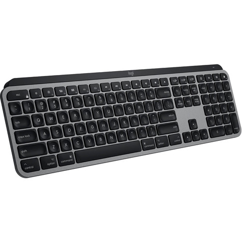 Logitech MX Keys Advanced Wireless Illuminated Keyboard for Mac, Tactile Responsive Typing, Backlighting, Bluetooth, USB-C, Apple Gray (Fleet Network)