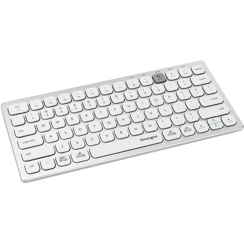 Kensington Multi-Device Dual Wireless Compact Keyboard - Wireless Connectivity - Bluetooth/RF - 2.40 GHz Multimedia Hot Key(s) - Phone (Fleet Network)