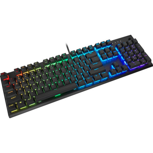 Corsair K60 RGB PRO Mechanical Gaming Keyboard - CHERRY VIOLA - Black - Cable Connectivity - USB 30 USB 31 Type A Interface - 104 - CH-910D019-NA