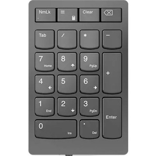 Lenovo Go Wireless Numeric Keypad - Wireless Connectivity - RF - 240 GHz Calculator TAB Equal Esc Hot Keys - PC - Scissors - 4Y41C33791