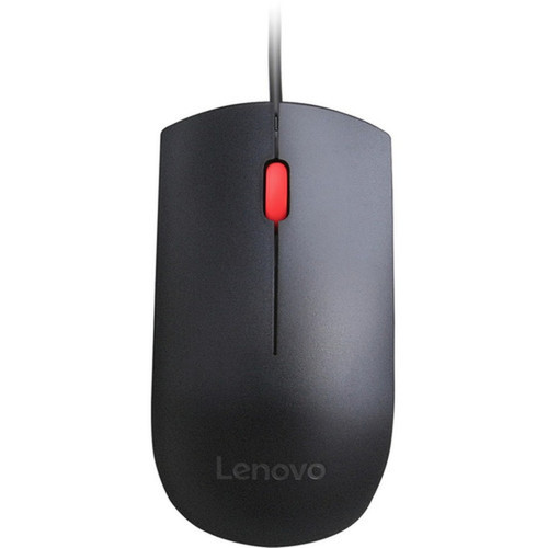Lenovo Essential USB Mouse - Optical - Cable - Black - 1 Pack - USB - 1600 dpi - Scroll Wheel - 3 Buttons - Symmetrical 4Y50R20863