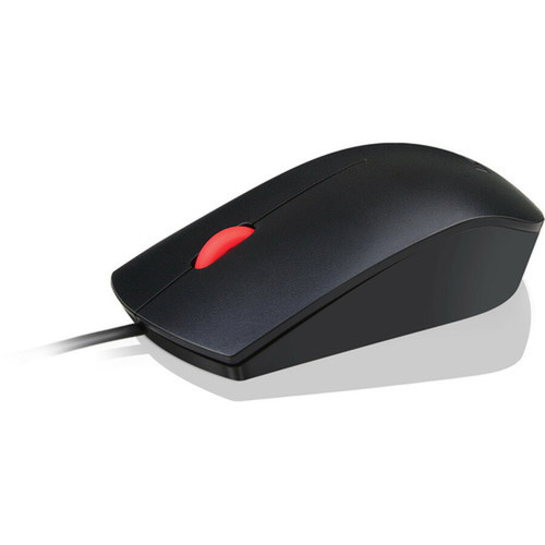 Lenovo Essential USB Mouse - Optical - Cable - Black - 1 Pack - USB - 1600 dpi - Scroll Wheel - 3 Buttons - Symmetrical 4Y50R20863