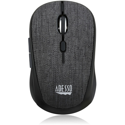 Adesso iMouse S80B - Wireless Fabric Optical Mini Mouse (Black) - Optical - Wireless - Radio Frequency - 2.40 GHz - No - Black - USB - (Fleet Network)