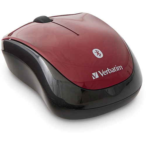 Verbatim Bluetooth&reg; Wireless Tablet Multi-Trac Blue LED Mouse - Garnet - Blue LED - Wireless - Bluetooth - Garnet - 1 Pack - 1600 (Fleet Network)