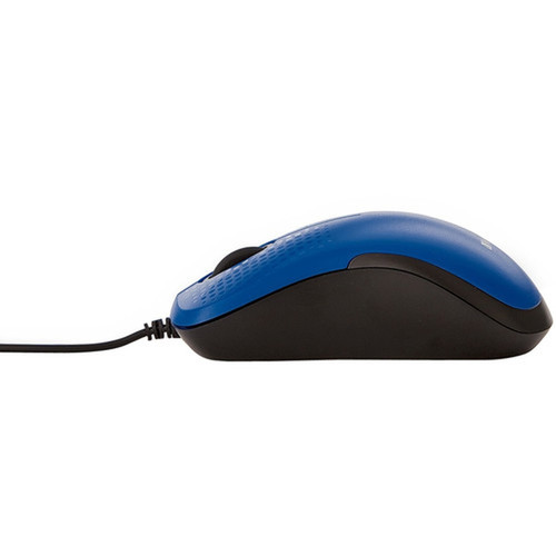 Verbatim Silent Corded Optical Mouse - Blue - Optical - Cable - Blue - USB - Scroll Wheel 70233