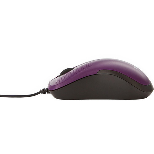 Verbatim Silent Corded Optical Mouse - Purple - Optical - Cable - Purple - USB - Scroll Wheel 70235