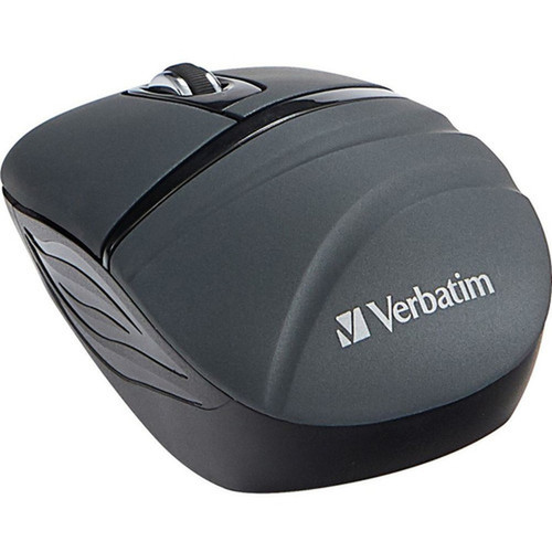 Verbatim Wireless Mini Travel Mouse Commuter Series - Graphite - Radio Frequency - 240 GHz - Graphite - 1000 dpi 70704
