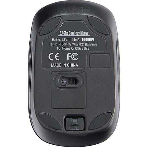 Verbatim Wireless Mini Travel Mouse Commuter Series - Graphite - Radio Frequency - 240 GHz - Graphite - 1000 dpi 70704