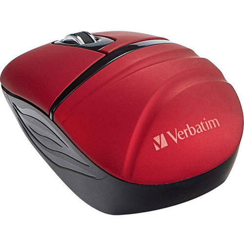 Verbatim Wireless Mini Travel Mouse Commuter Series - Red - Wireless - Radio Frequency - 240 GHz - Red - 1000 dpi 70706