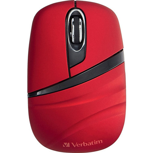 Verbatim Wireless Mini Travel Mouse Commuter Series - Red - Wireless - Radio Frequency - 240 GHz - Red - 1000 dpi 70706