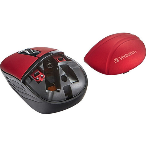 Verbatim Wireless Mini Travel Mouse Commuter Series - Red - Wireless - Radio Frequency - 240 GHz - Red - 1000 dpi 70706