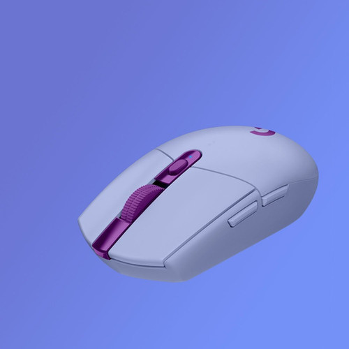 Logitech G305 LIGHTSPEED Wireless Gaming Mouse - Travel Mouse - Optical - Wireless - Radio Frequency - 240 GHz - Lilac - 12000 dpi - 910-006020