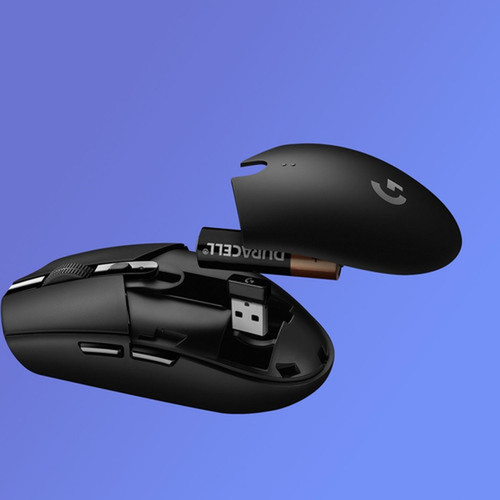 Logitech G305 LIGHTSPEED Wireless Gaming Mouse - Travel Mouse - Optical - Wireless - Radio Frequency - 240 GHz - Lilac - 12000 dpi - 910-006020